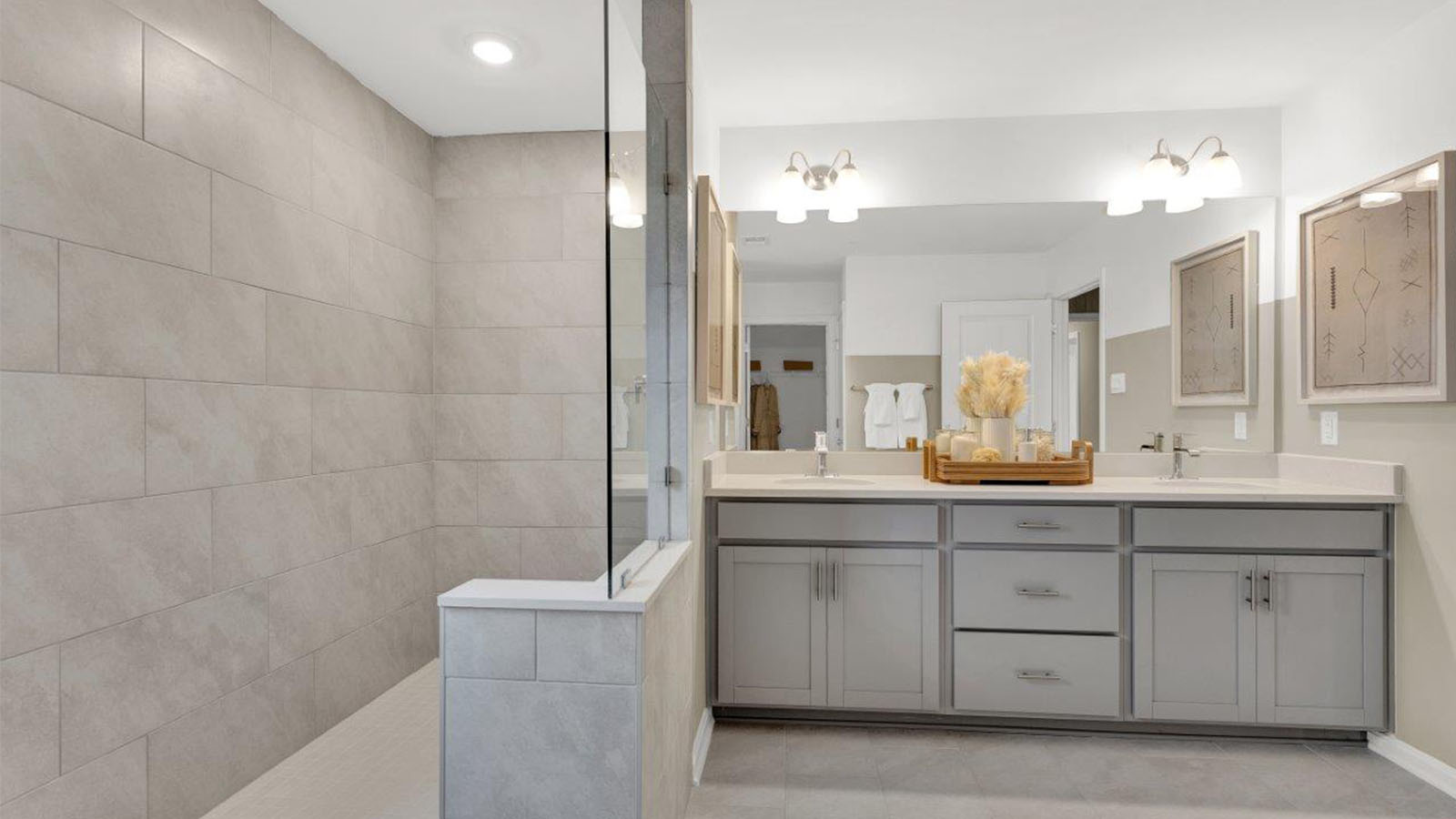 master bathroom glass shower