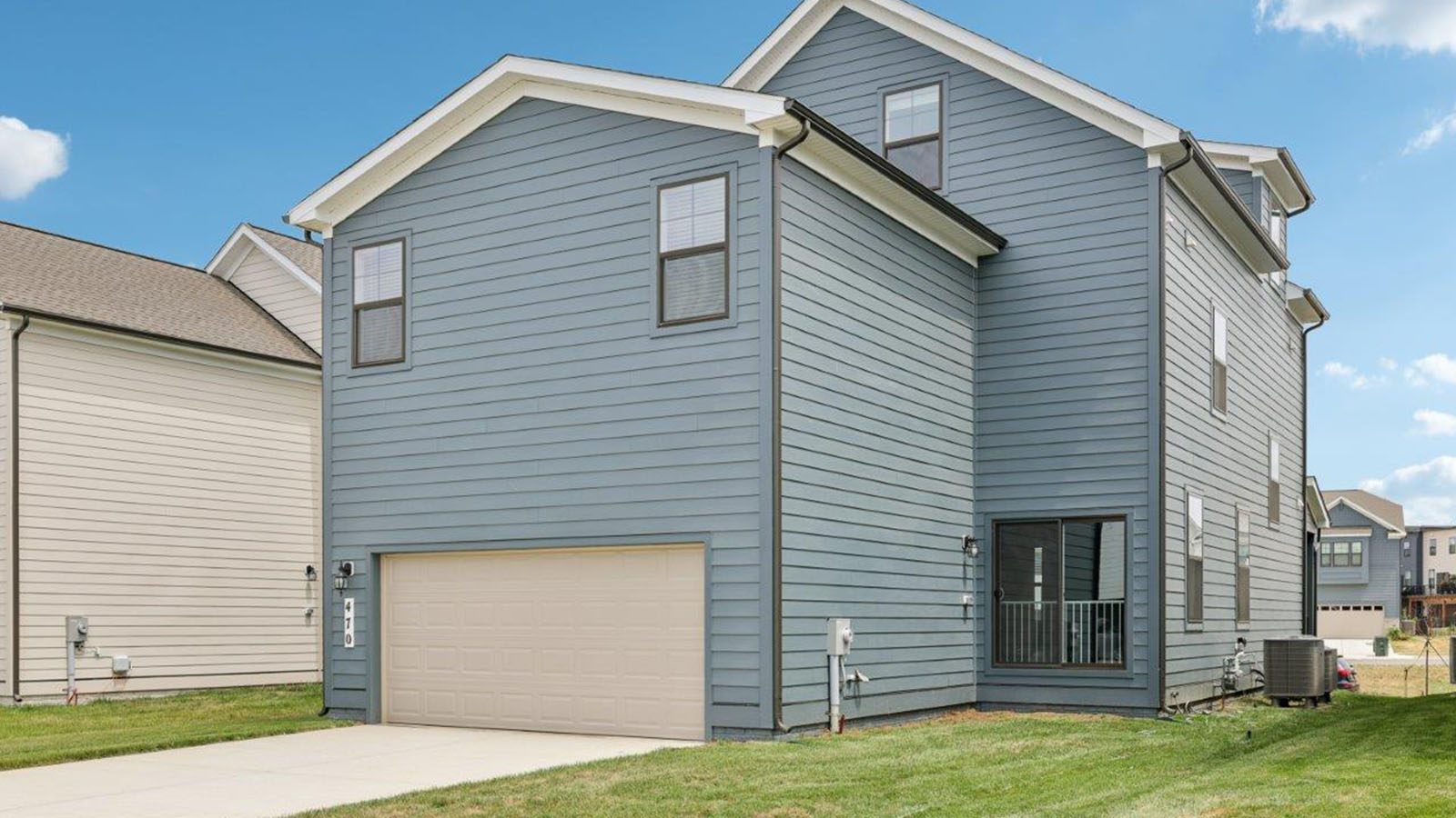 rear two car garage