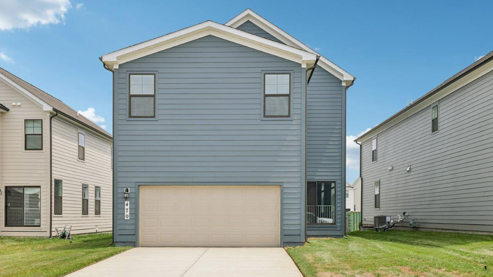 rear two car garage