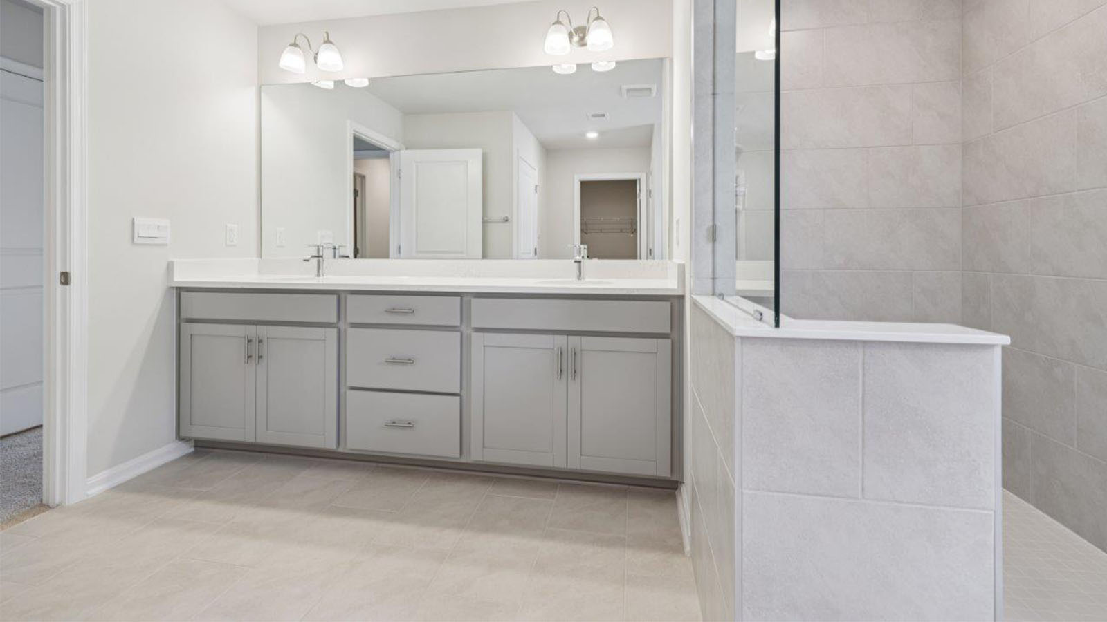 master bathroom dual vanities
