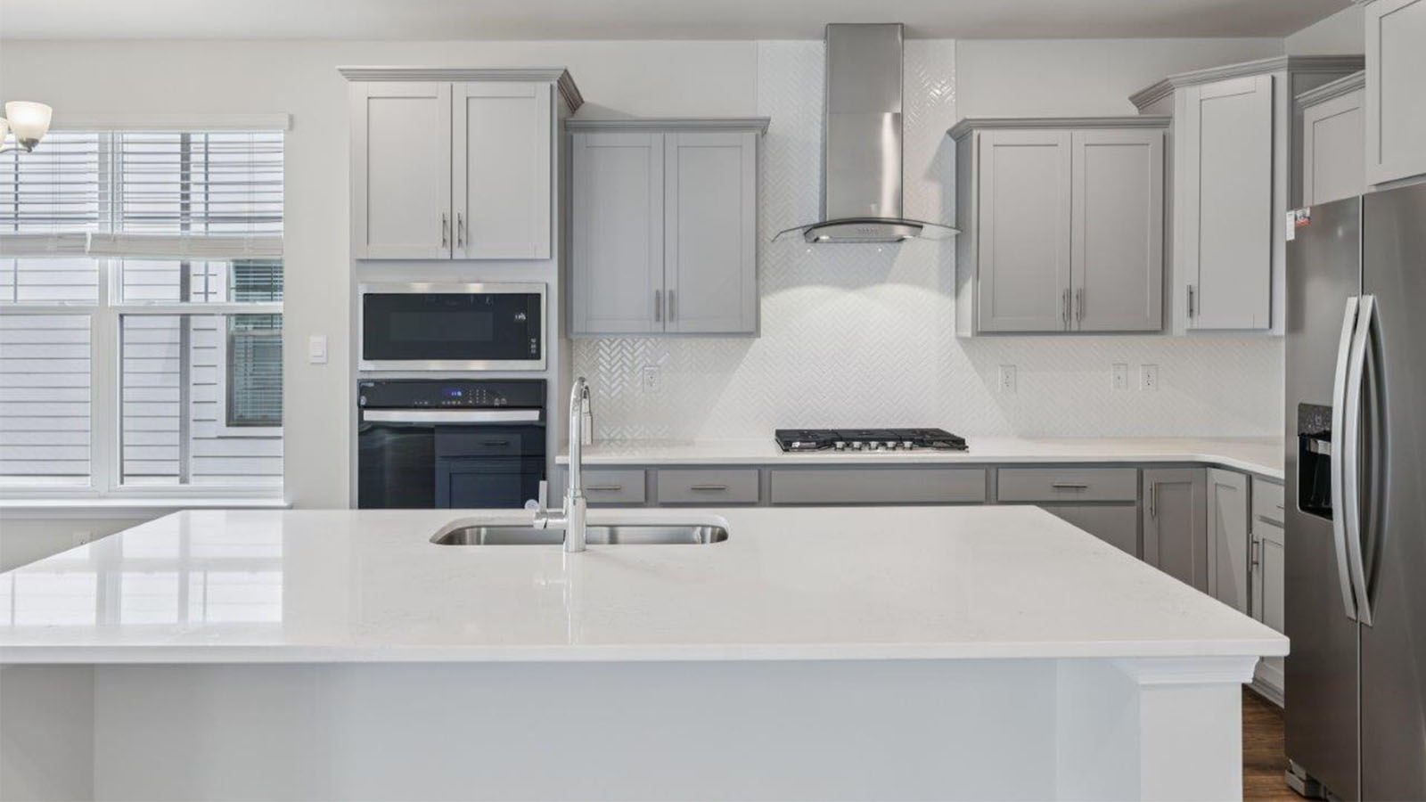 open concept kitchen with central island