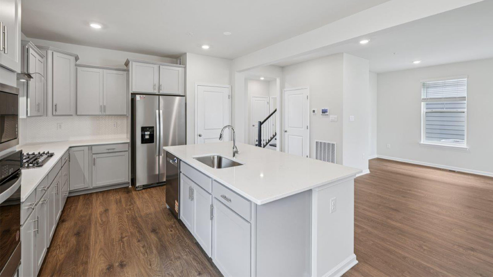 grey shaker style cabinets