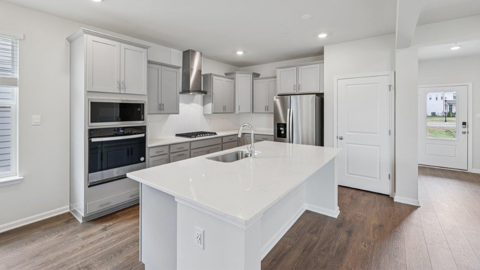 open concept kitchen with central island