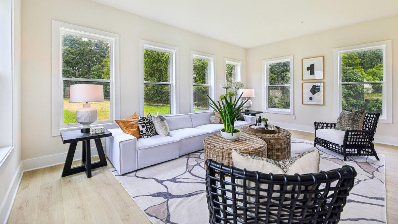 spacious sunroom with natural light