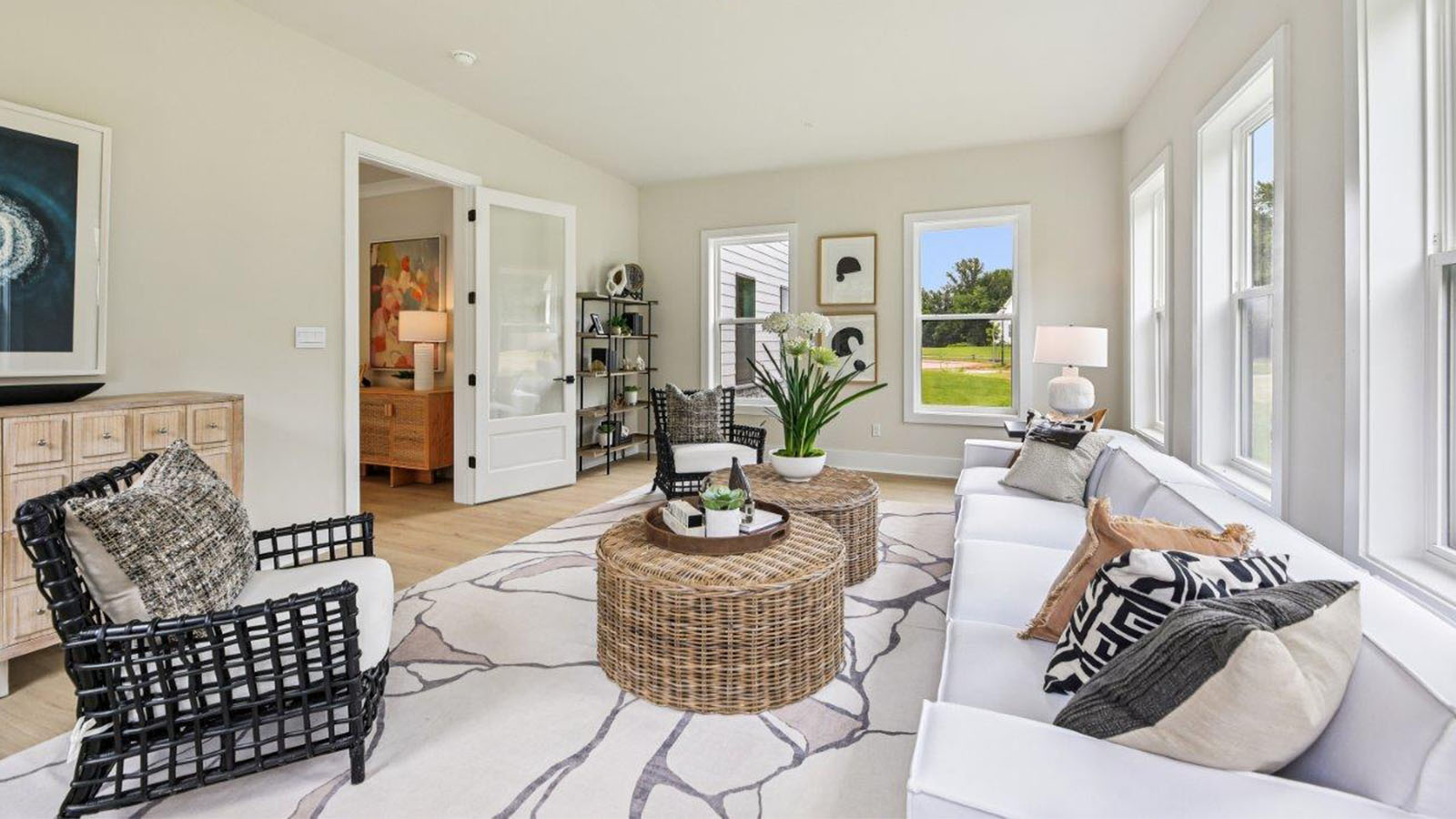 spacious sunroom with natural light