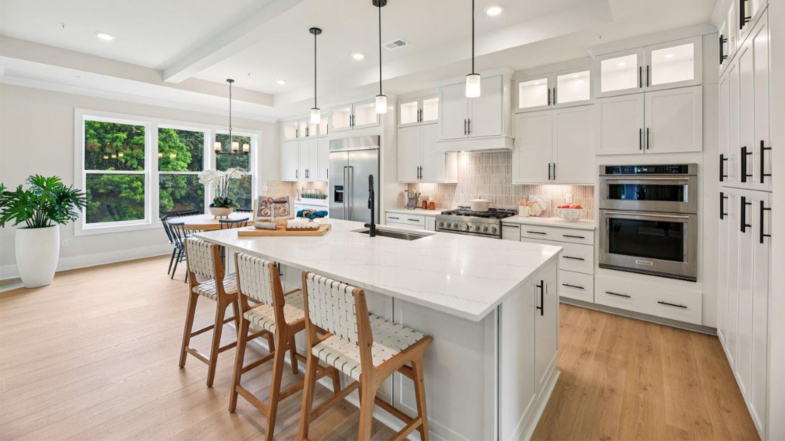 open concept kitchen with central island