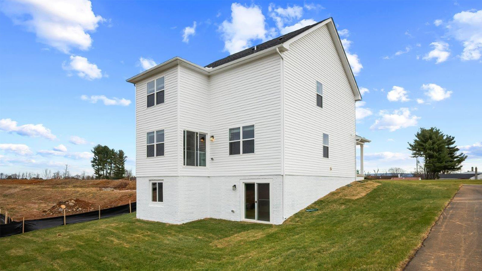 rear of home basement walkout