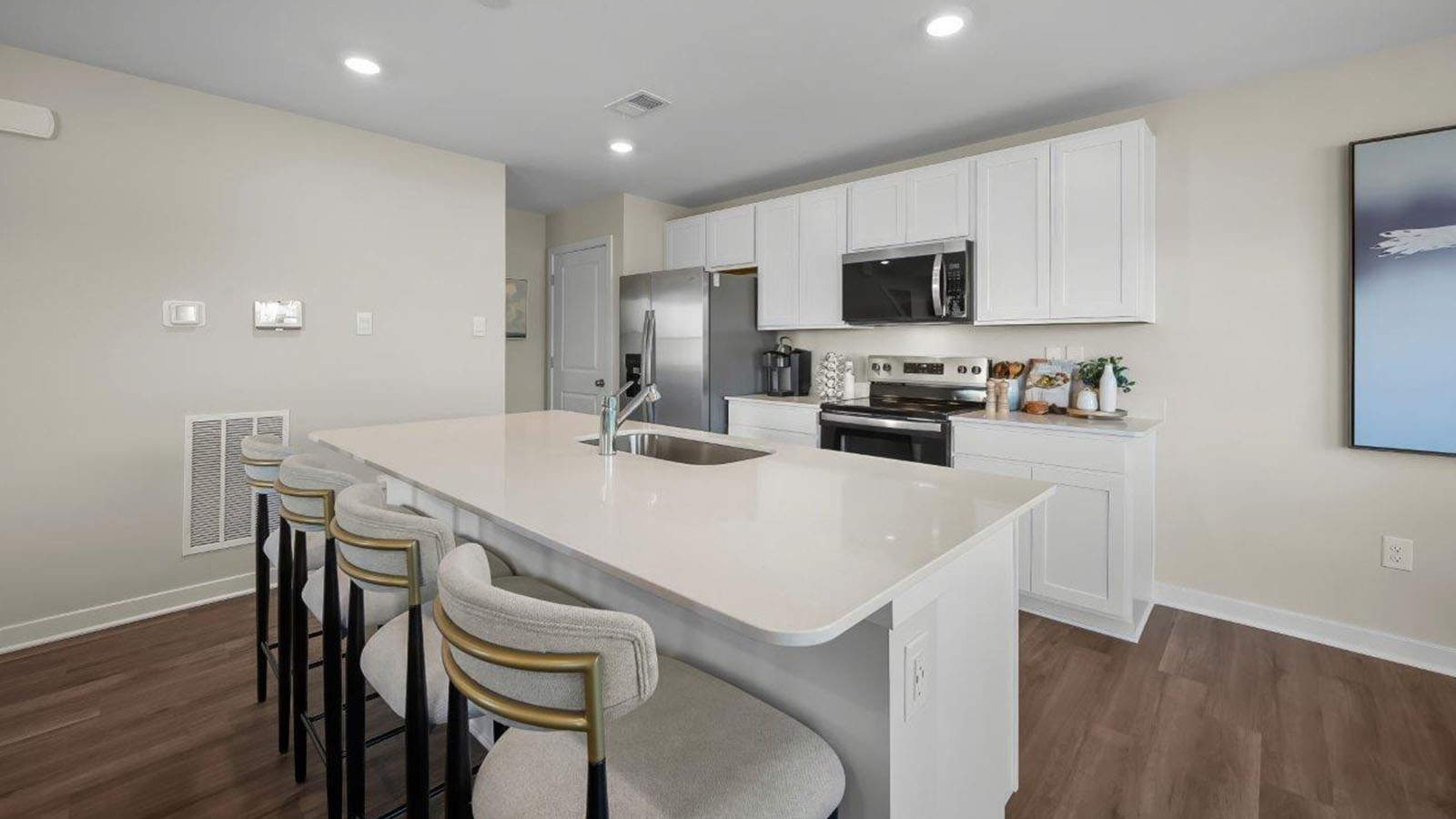 kitchen with shaker cabinets