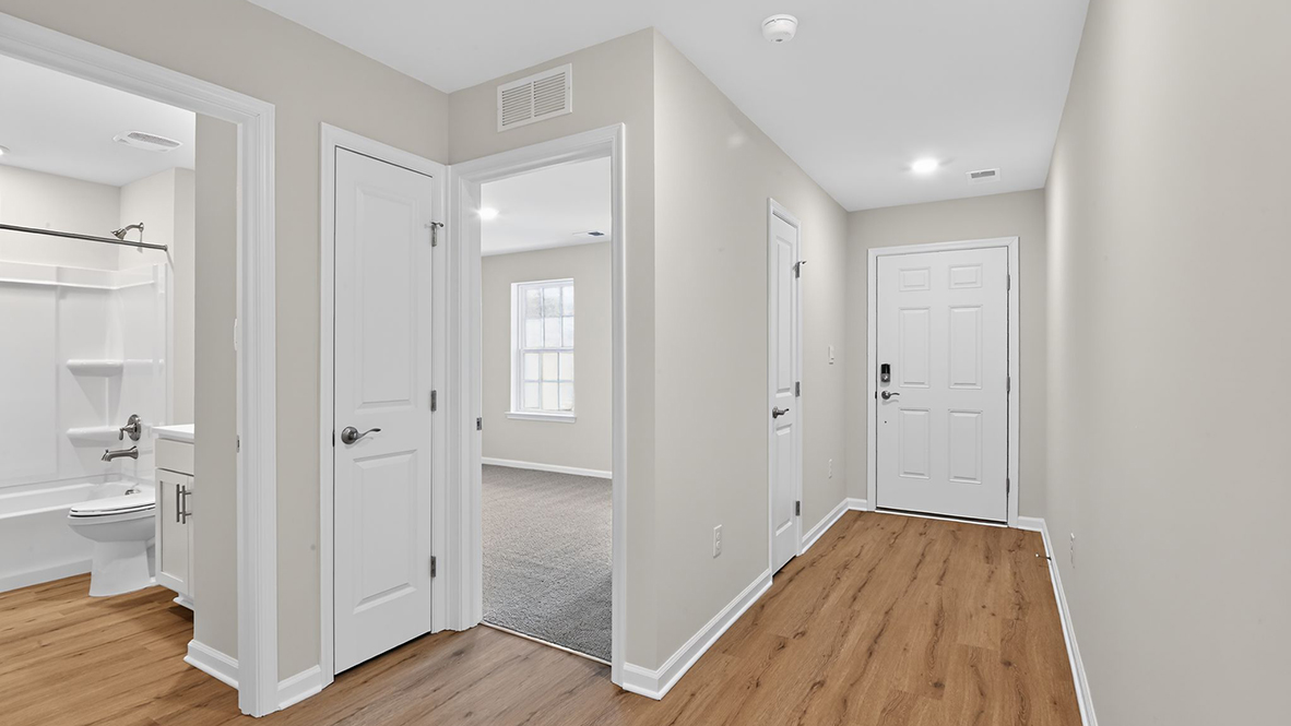 front entry with flex space