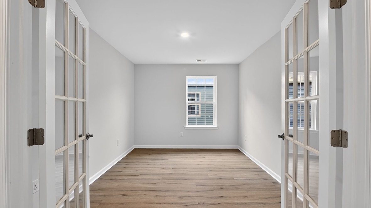 room with double doors