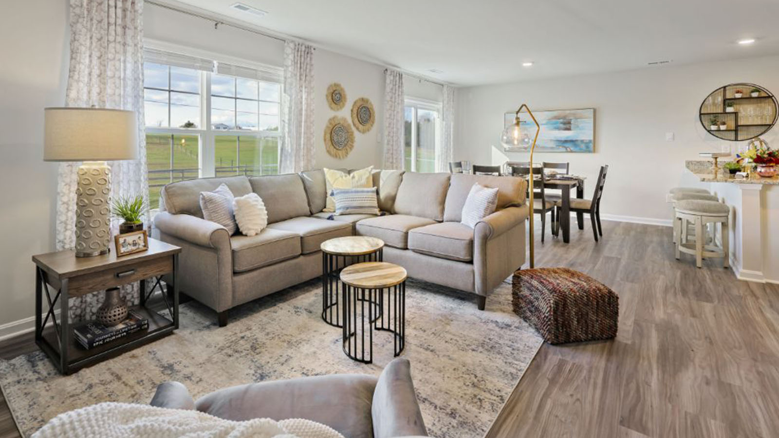 open concept living room