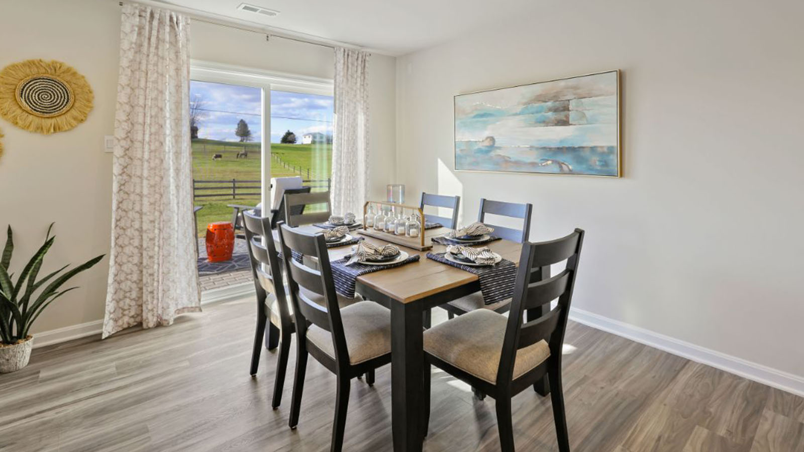 dining table with natural light