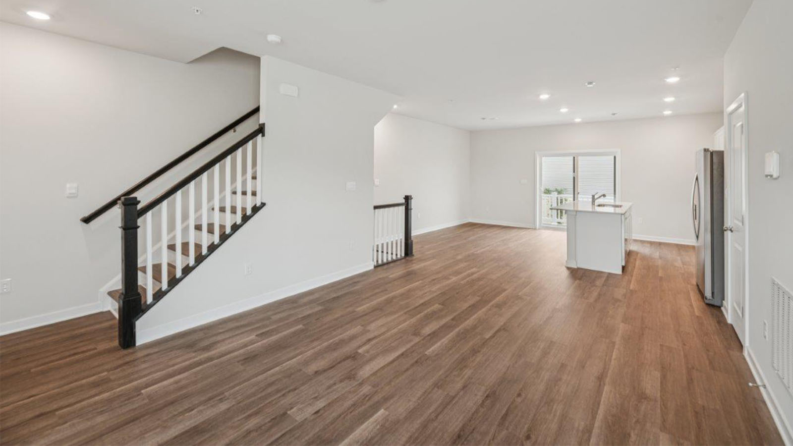 open kitchen and living area