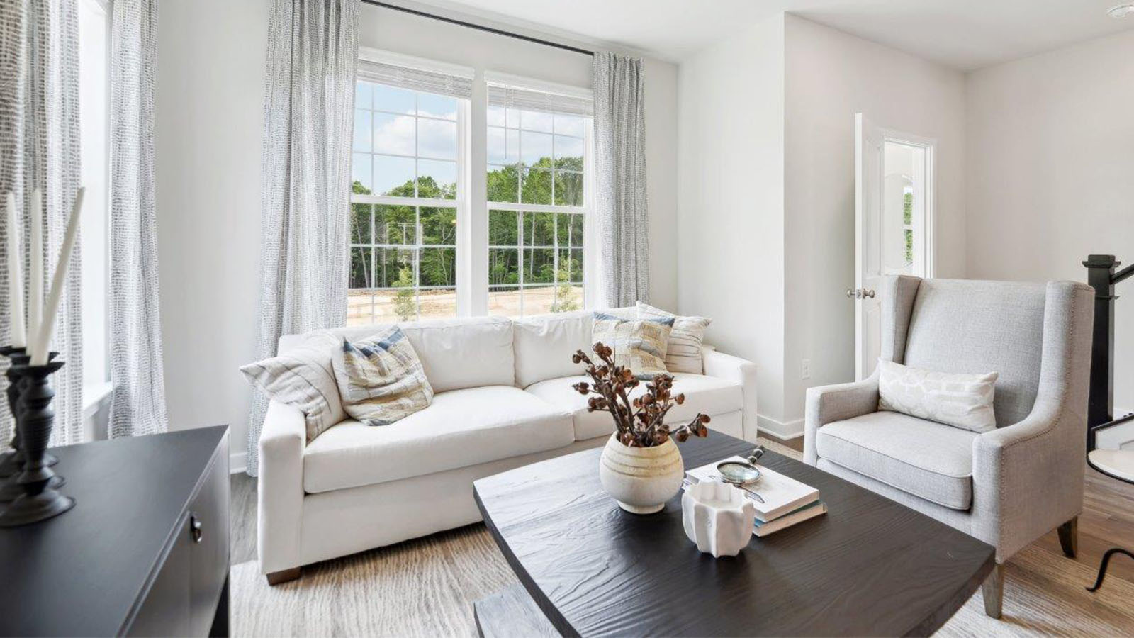 natural light streaming into living room