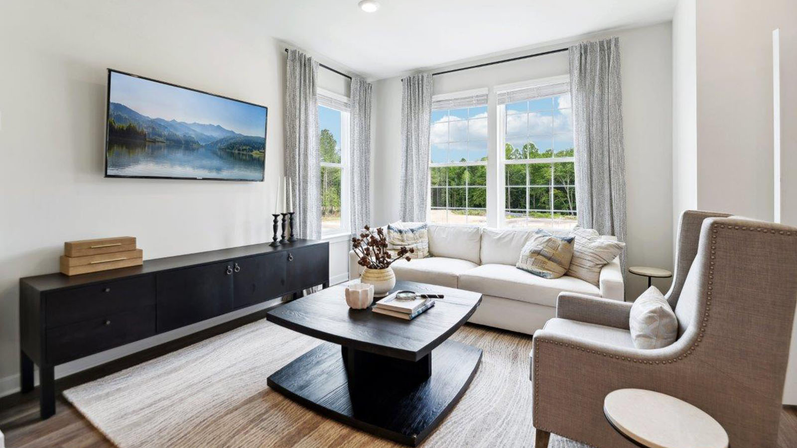 furniture facing tv set