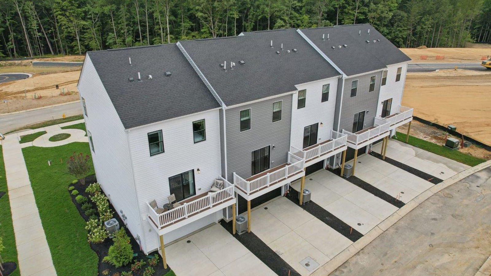 rear deck and two car garage