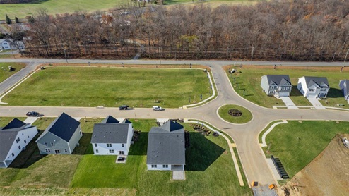 aerial shot of homes