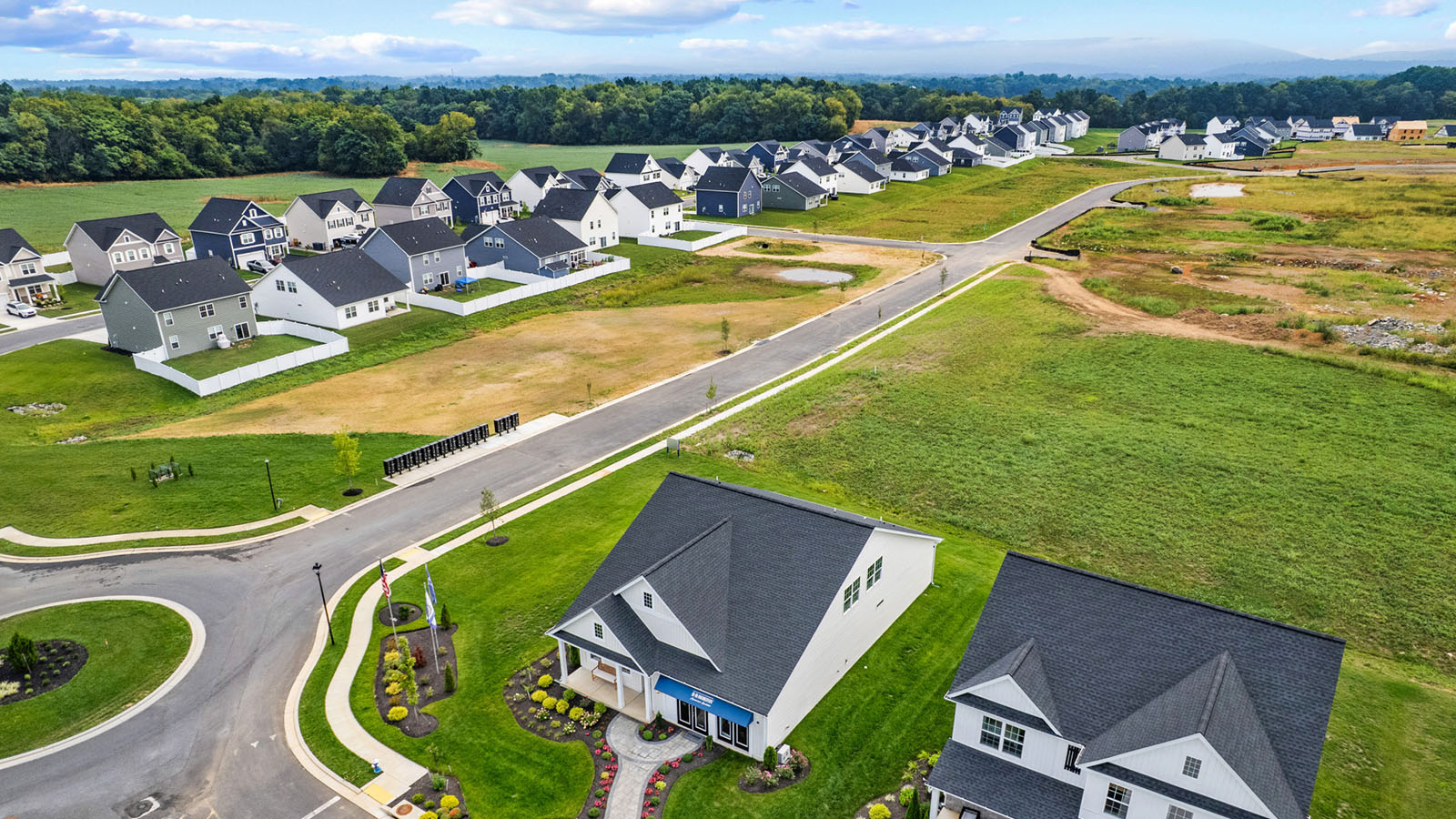 aerial drone of community