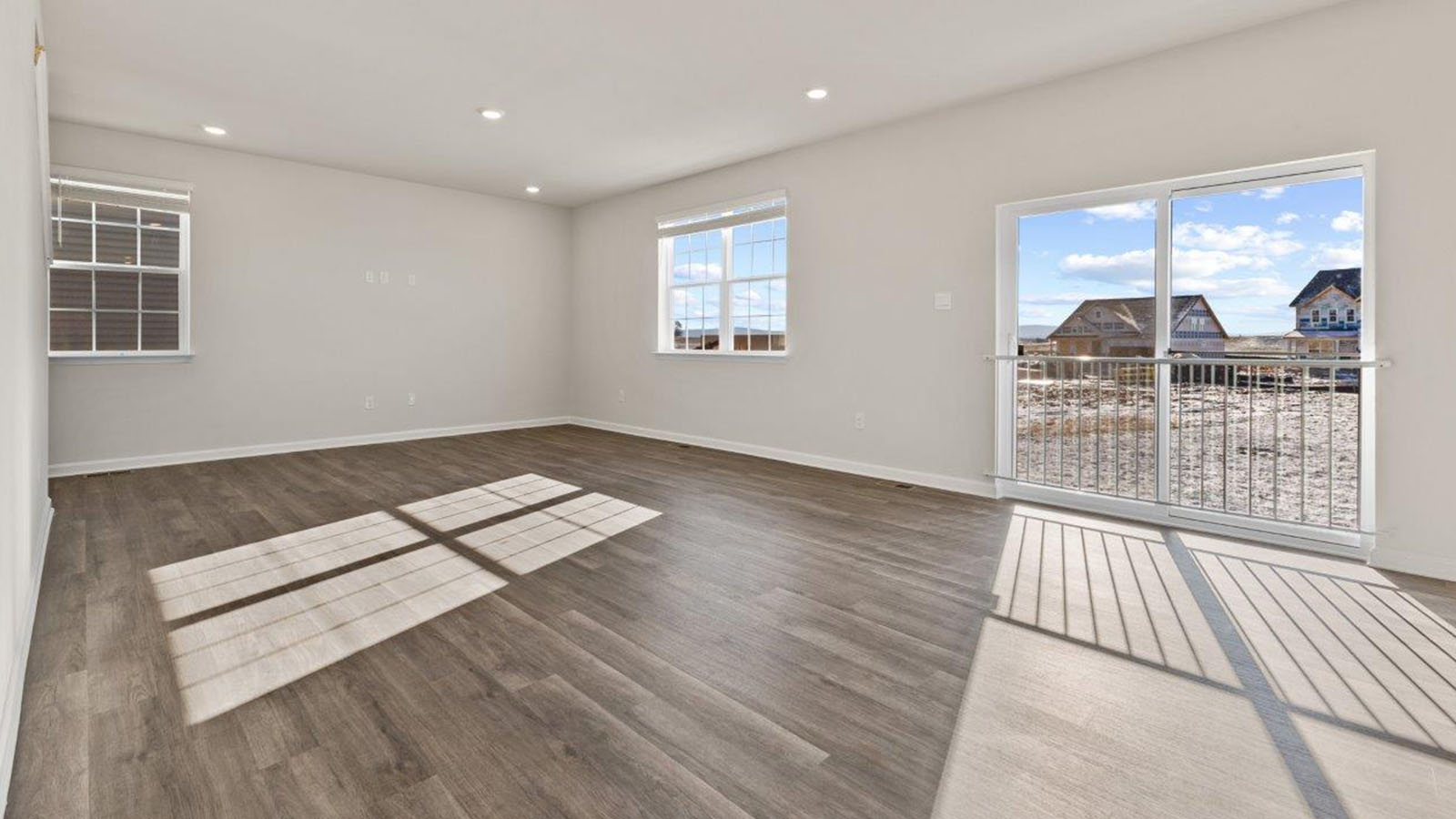 open concept living room with natural light