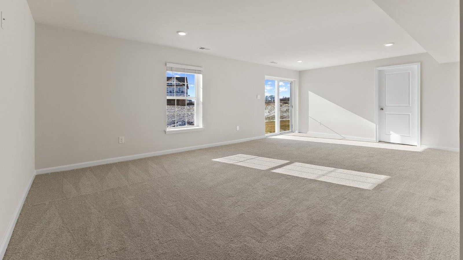 finished basement rec room