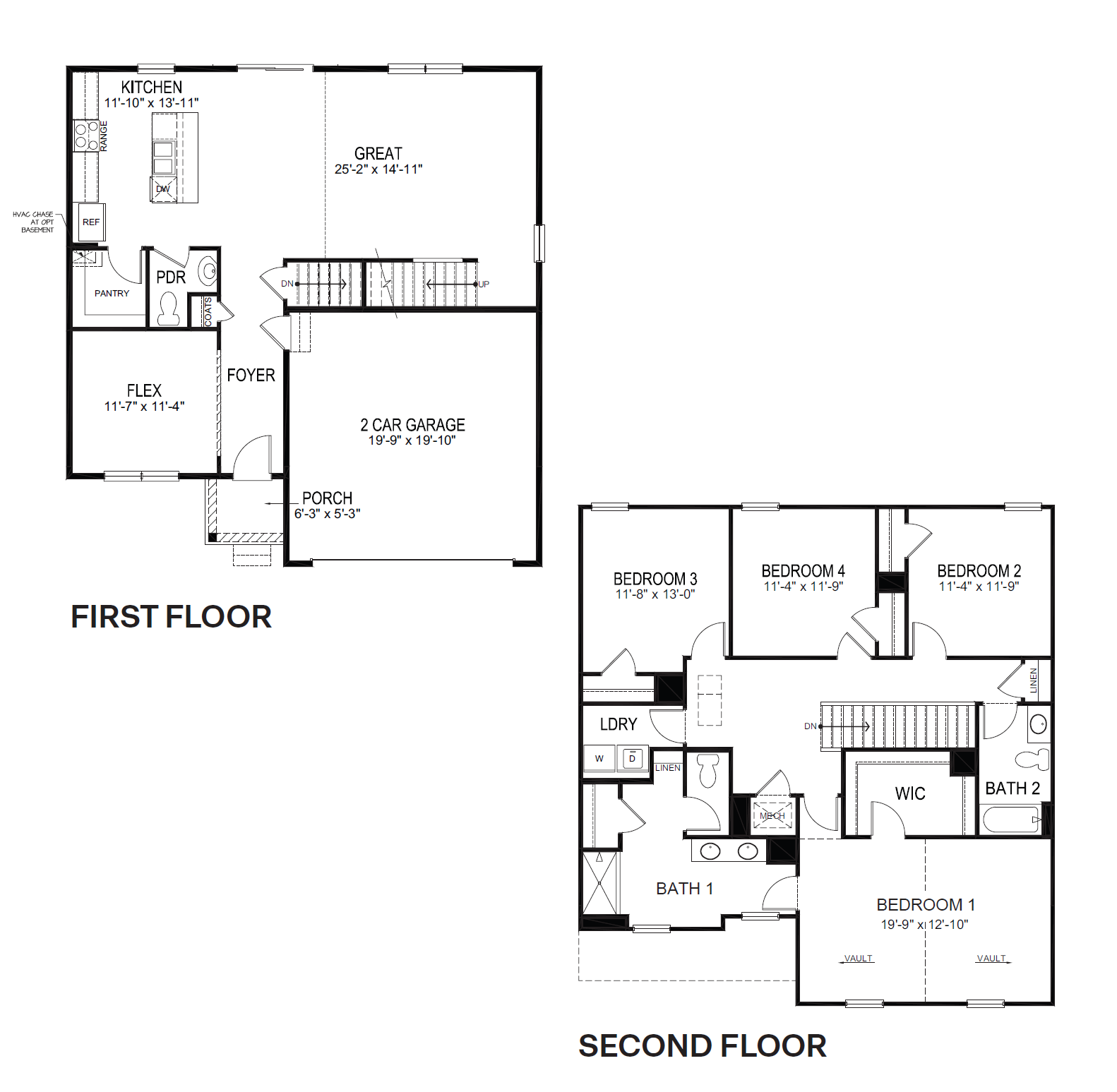 floorplan first and second floor