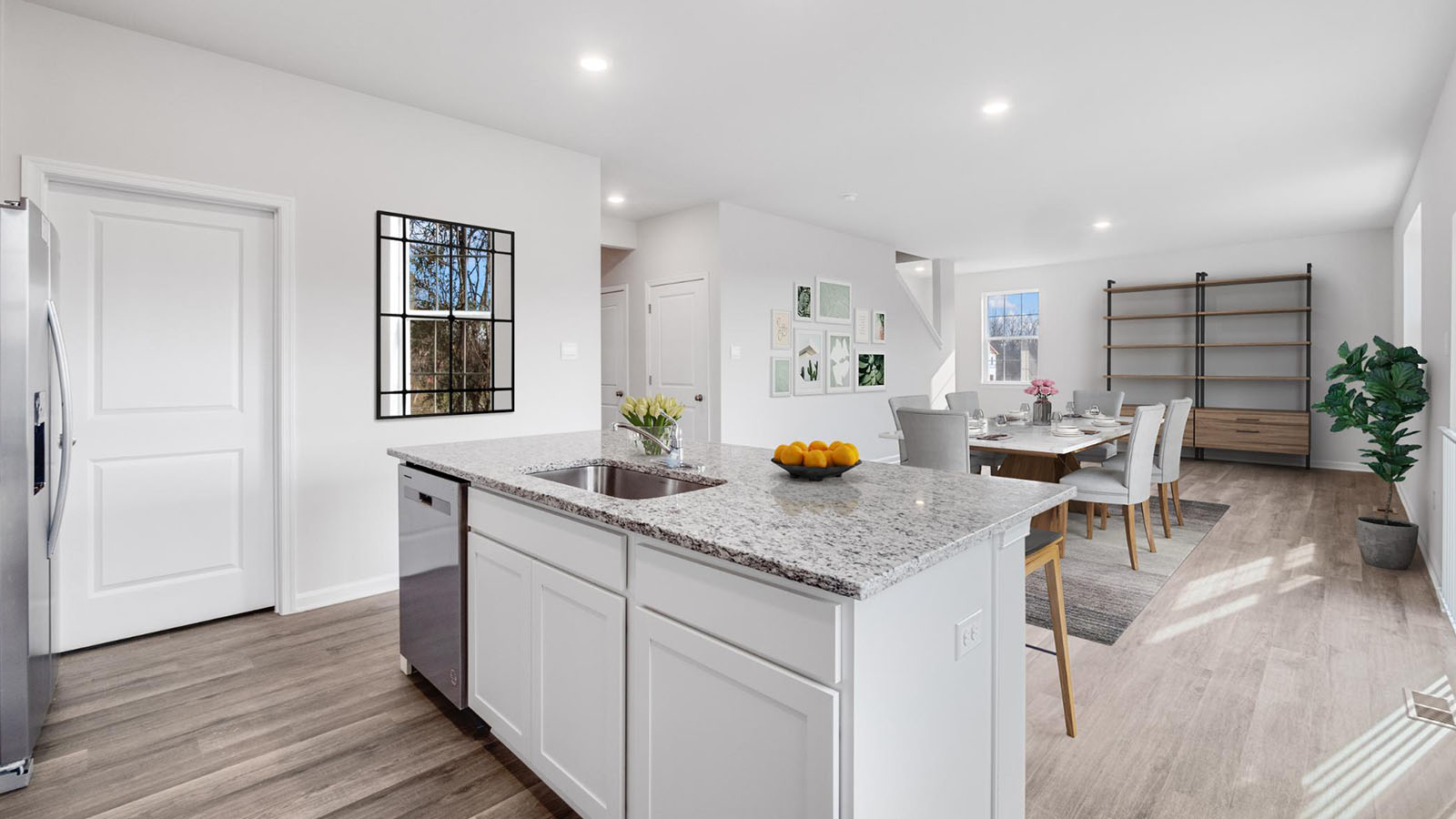 island facing out to living room