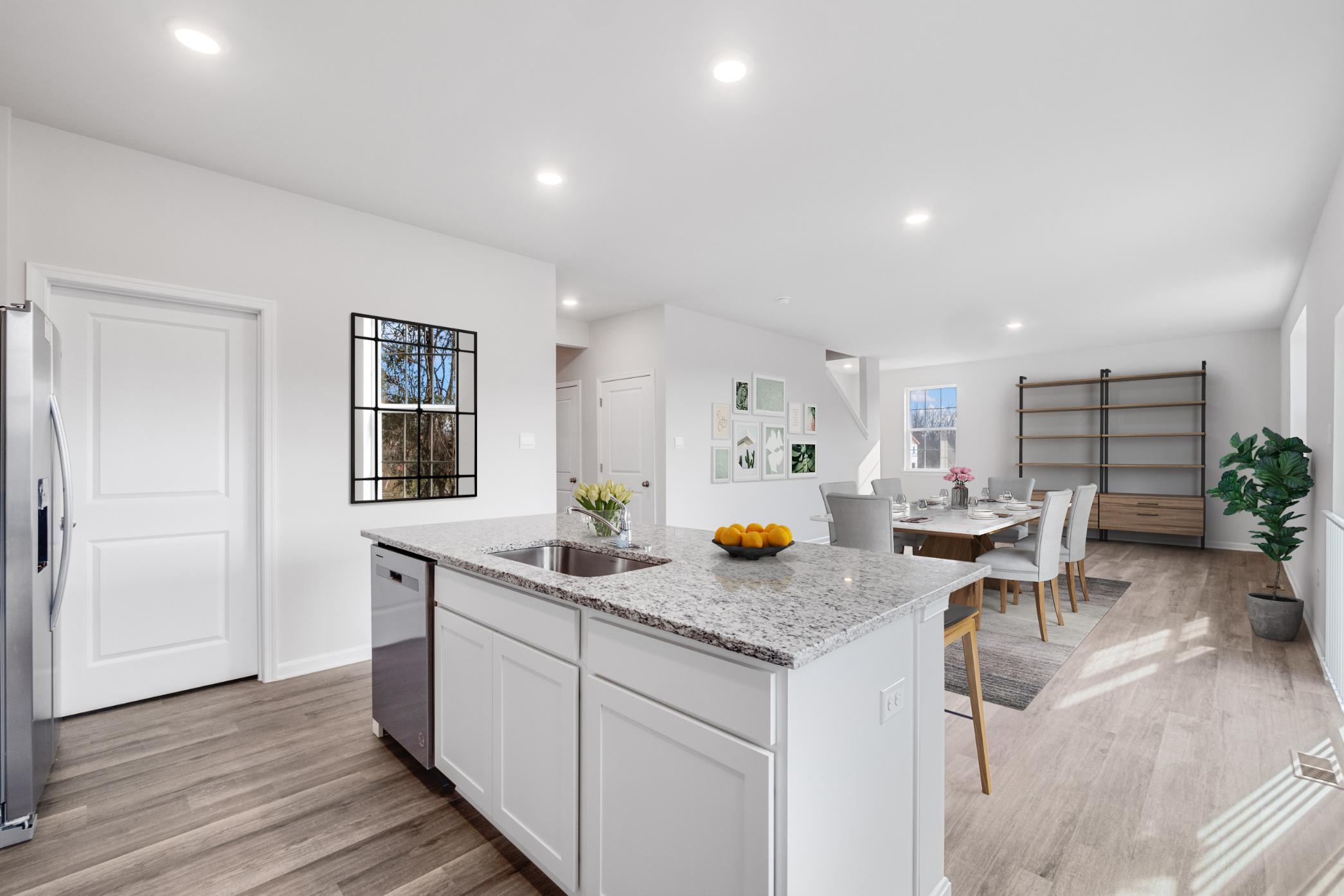 Galen plan alternate view of dining room and kitchen