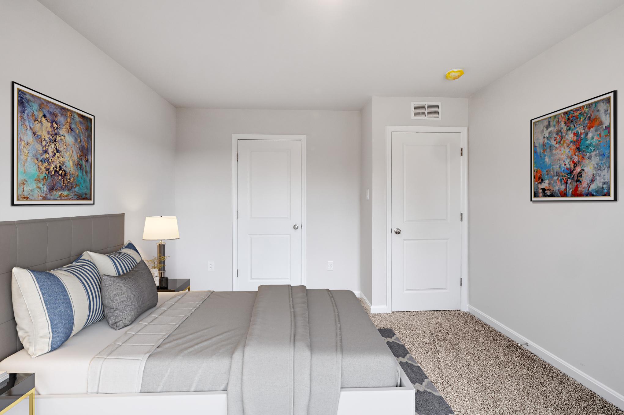 Galen plan bedroom looking towards closet and bedroom door