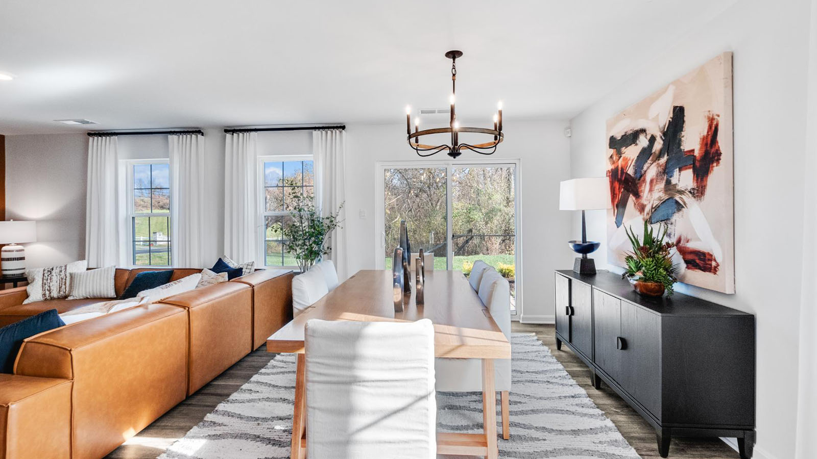 open concept living room