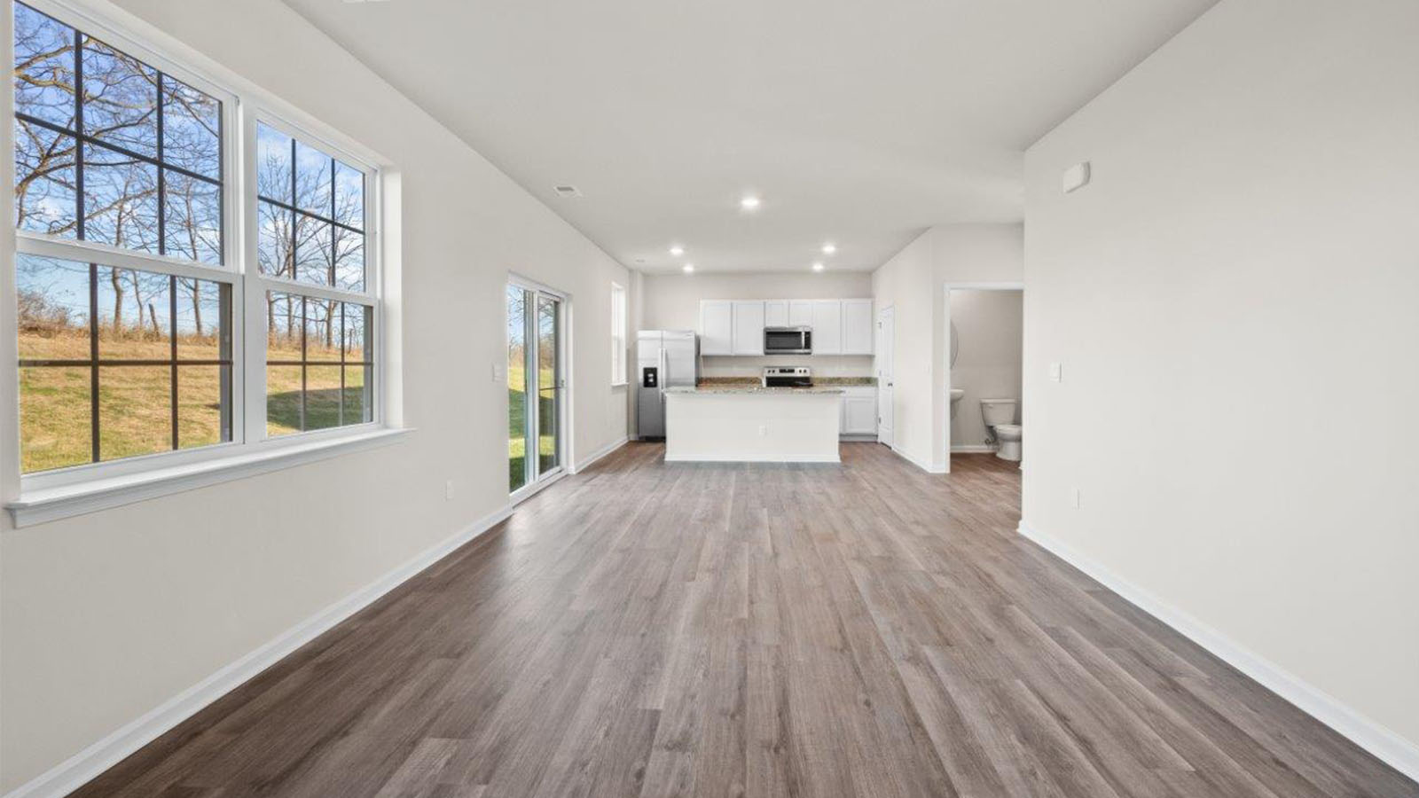 open concept living room