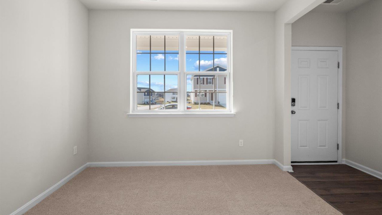 entryway leading to front flex room