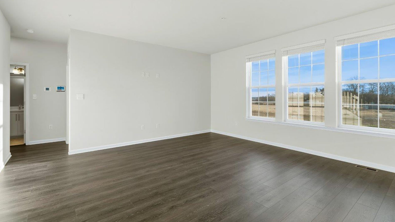 open concept living room with natural light