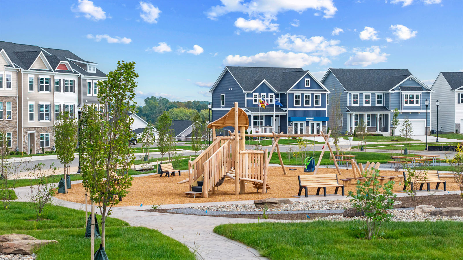 playground in center of community