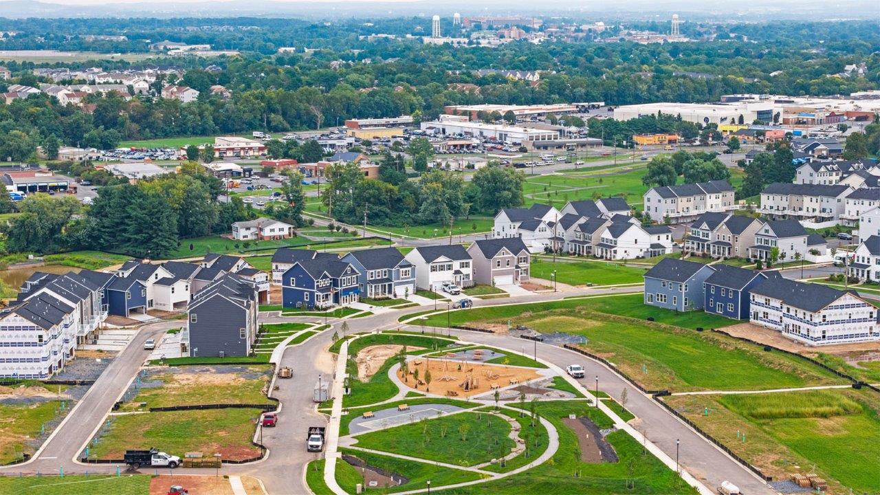 aerial view of community