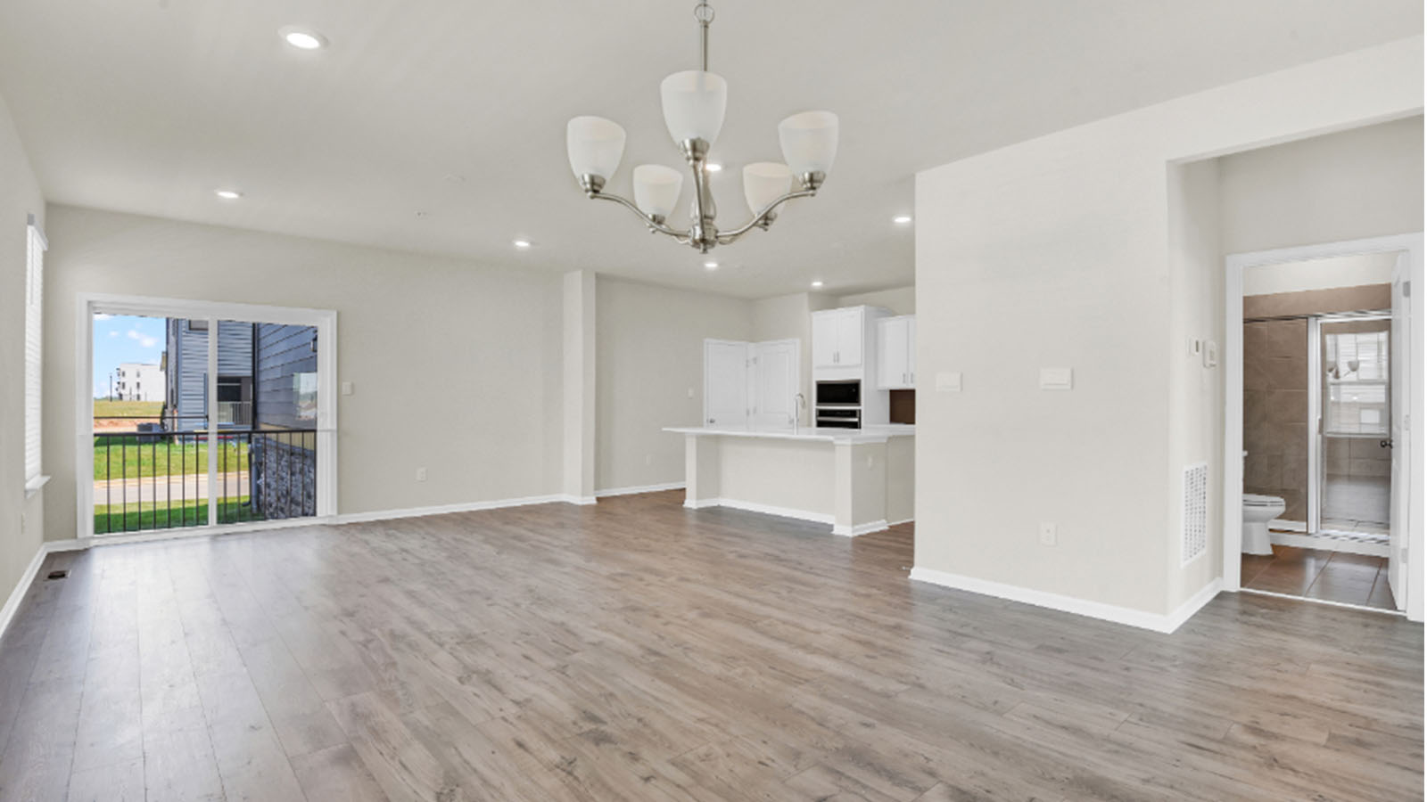 open dinning space with walkout