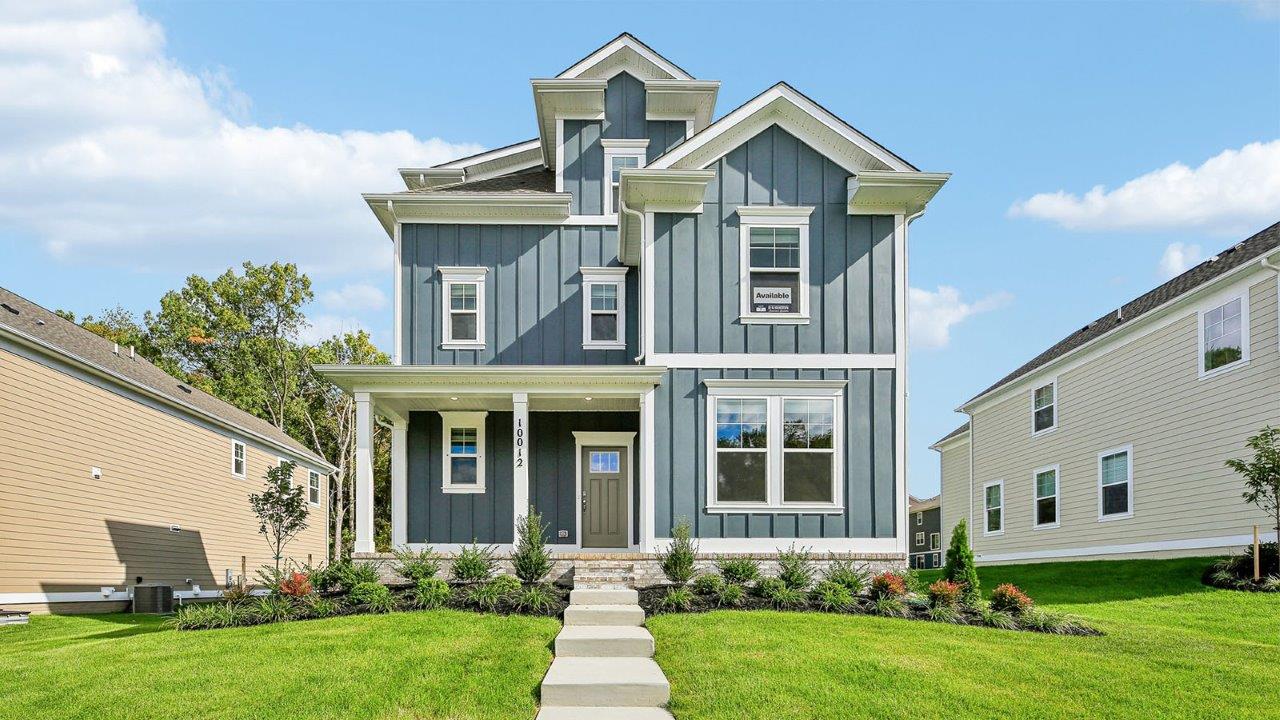 three story modern farmhouse elevation