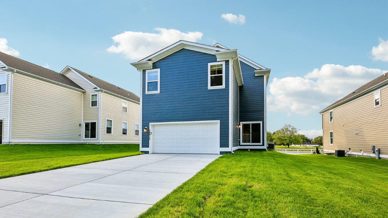 rear two car garage