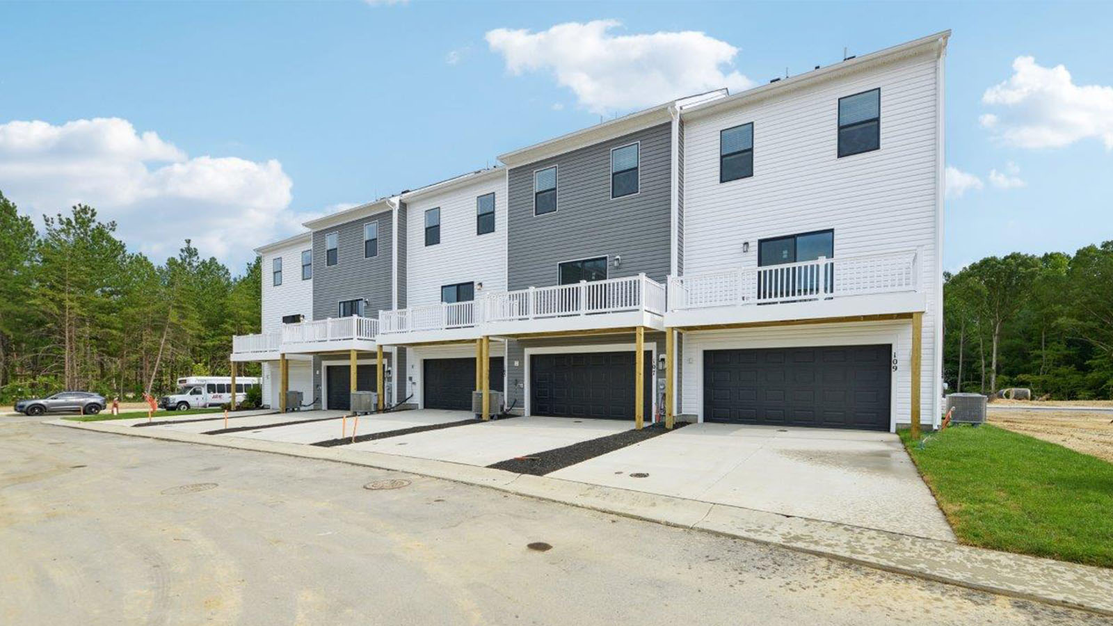 rear parking and deck