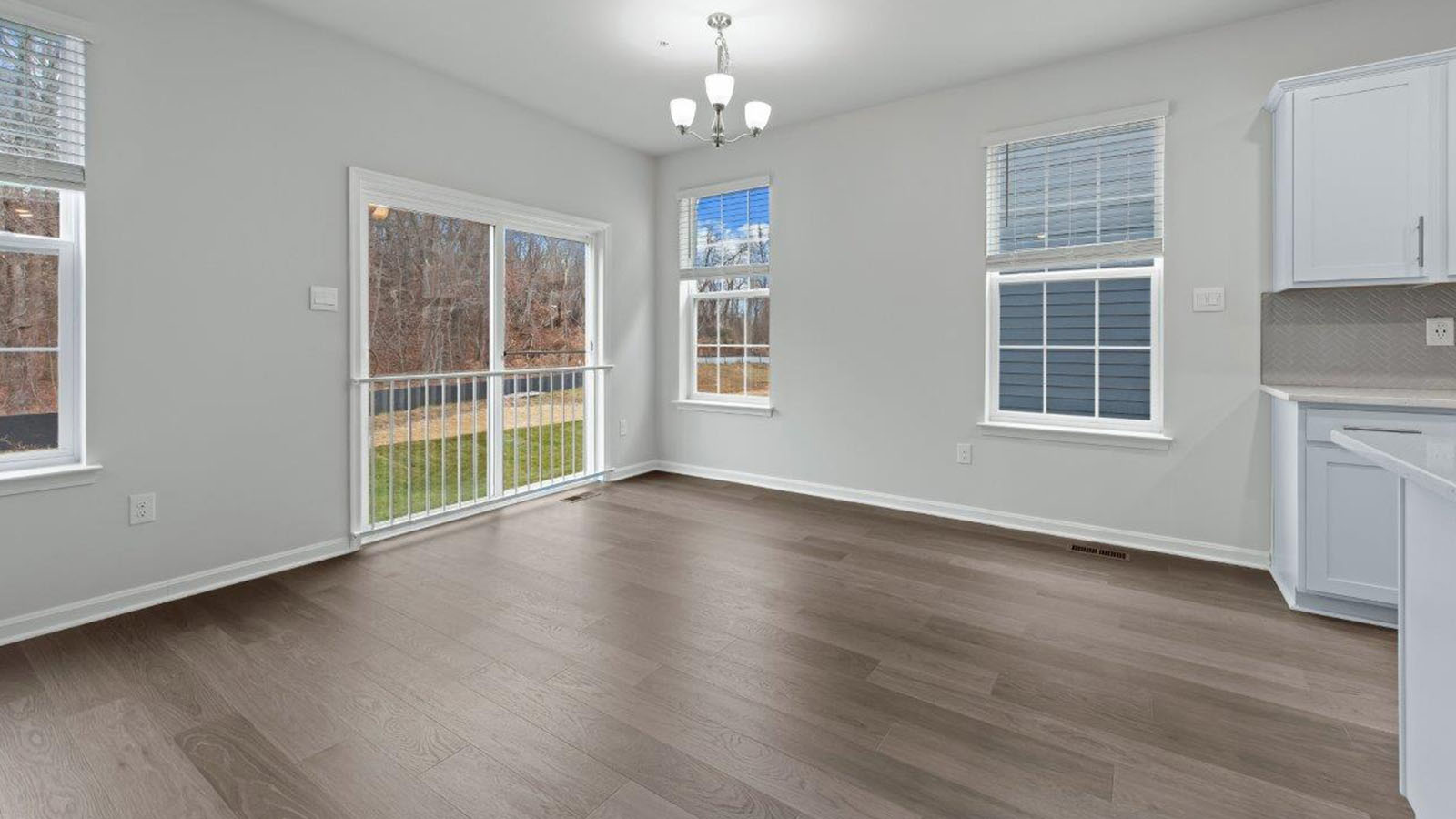 kitchen table leading to back door