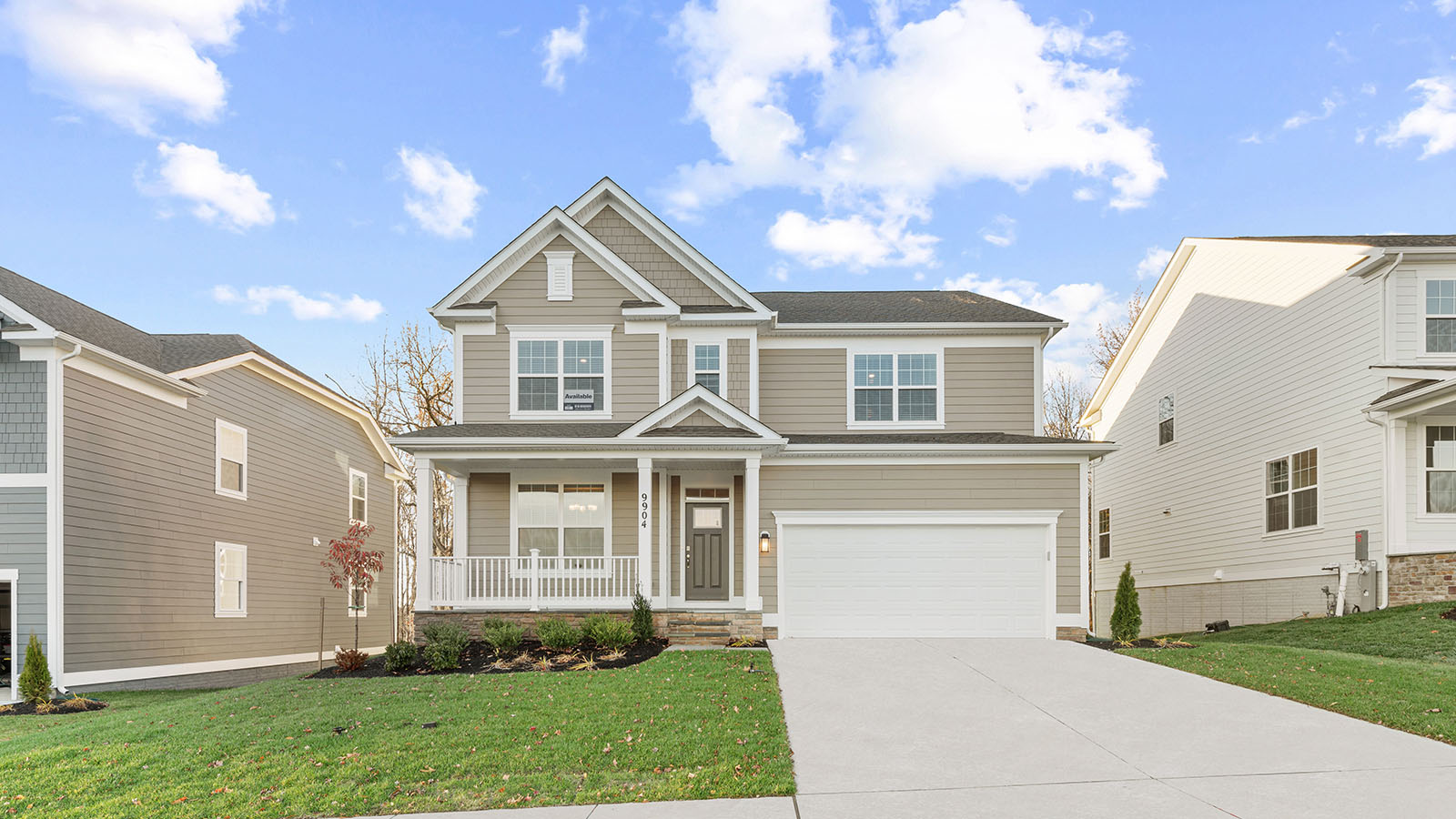 exterior of home with two car gargae