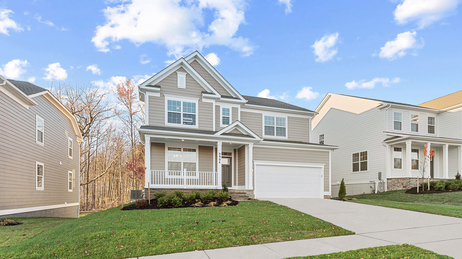 exterior of home with two car gargae