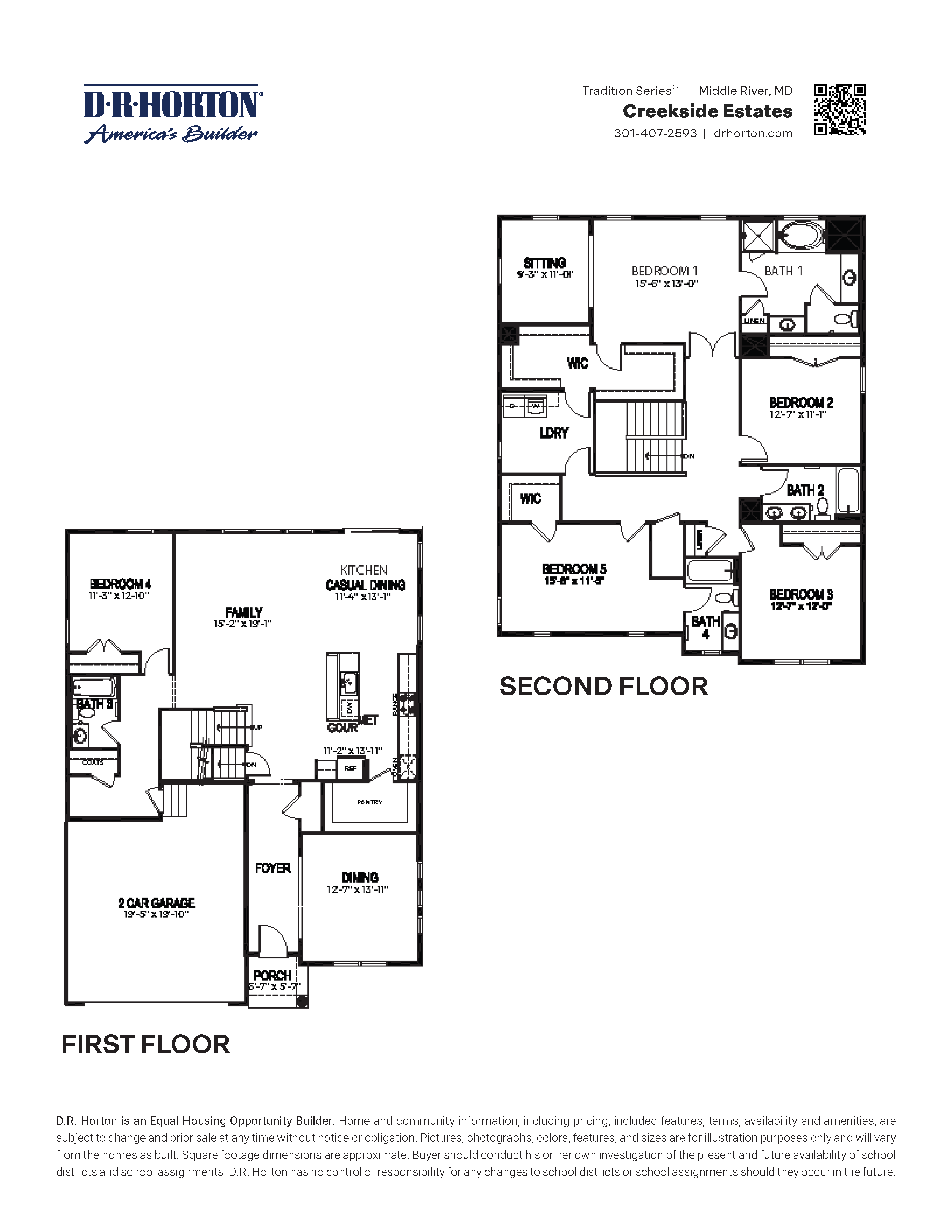 Hampshire Single Family Home Floorplan