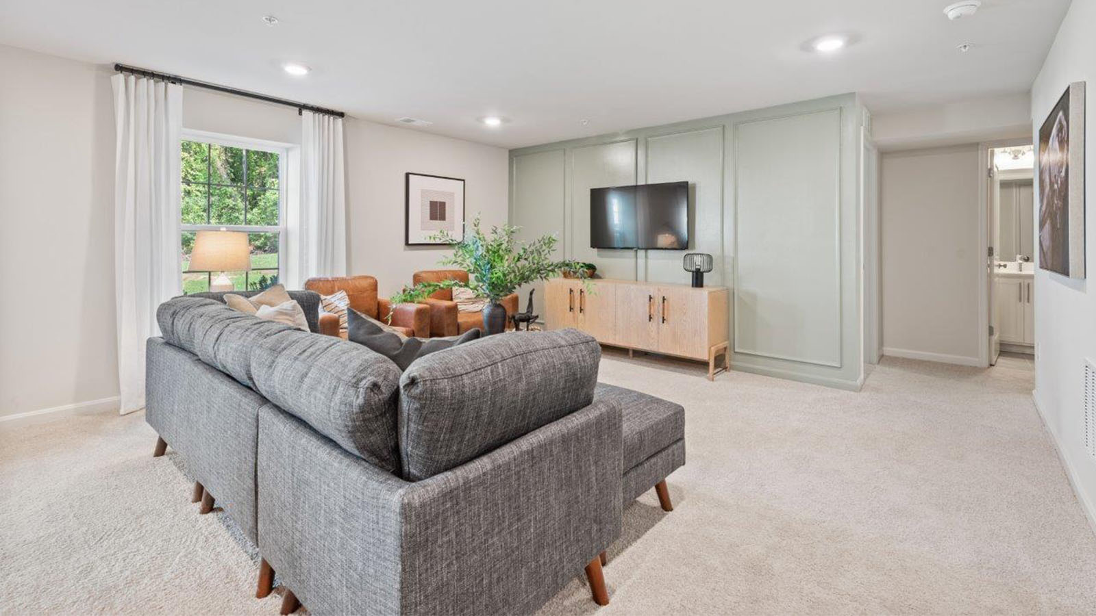 finished basement rec room