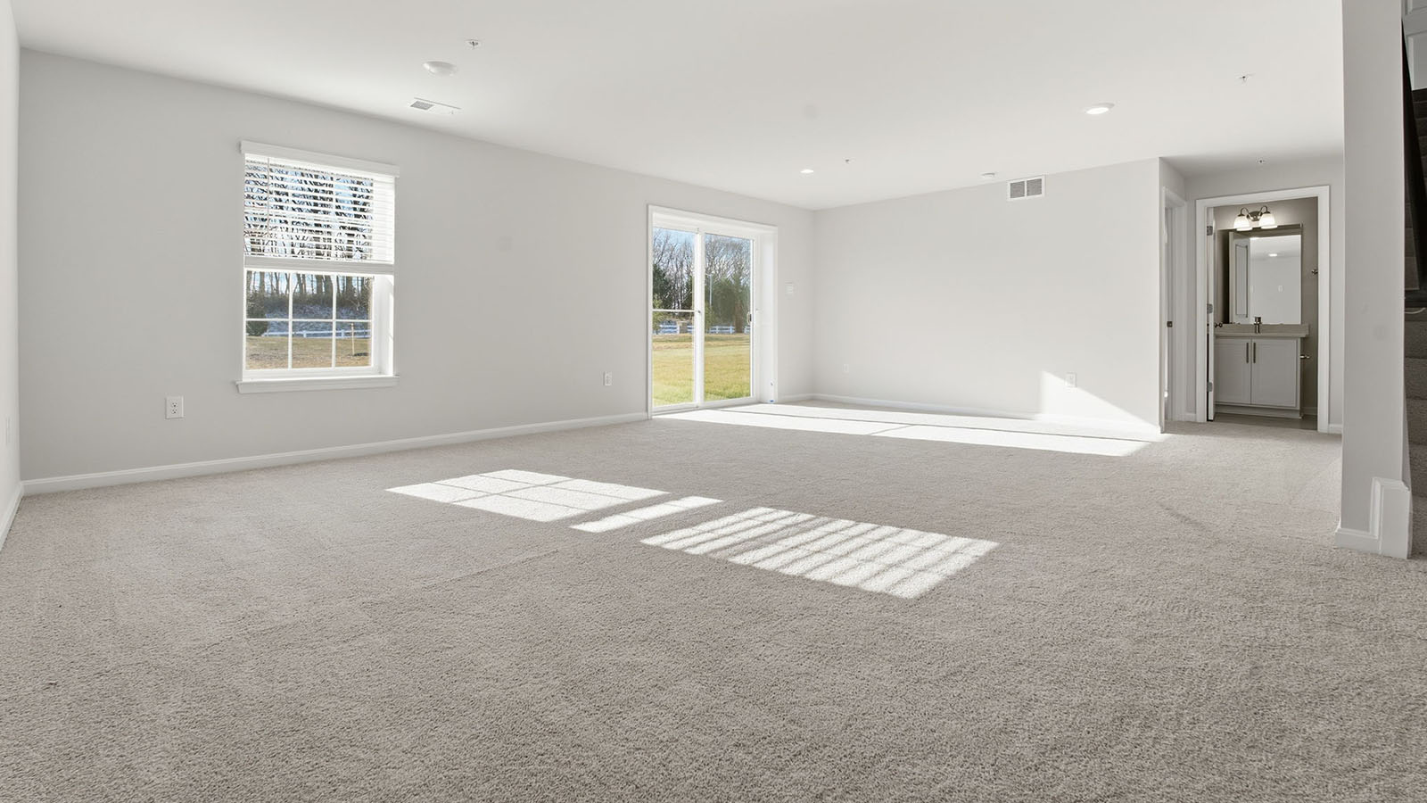 finished basement rec room