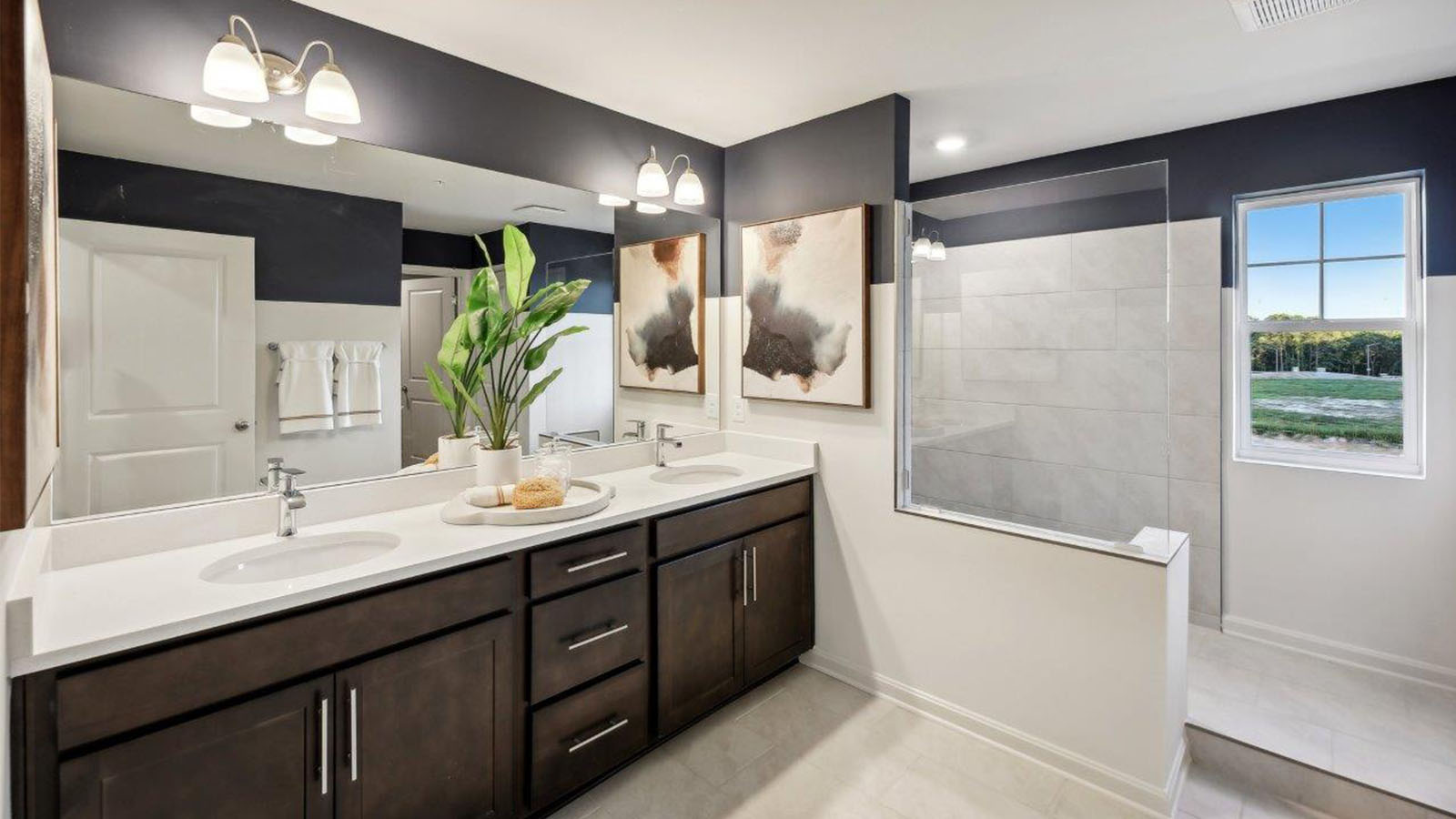 Alec single family new home second floor master bathroom