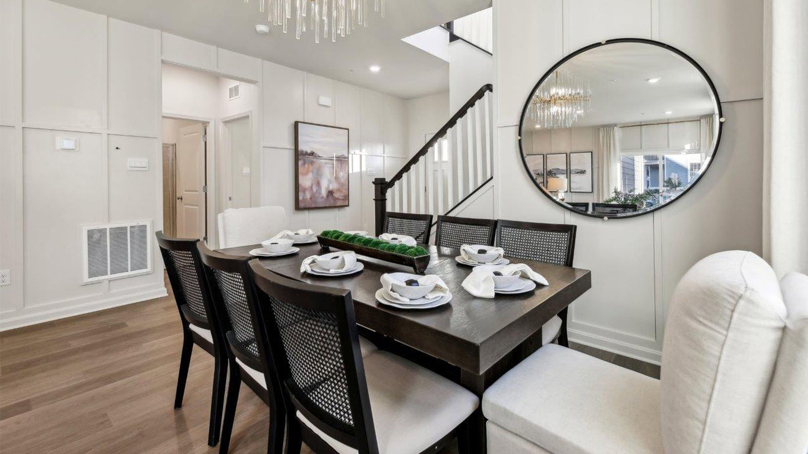 Alec single family new home great room open concept with dining table