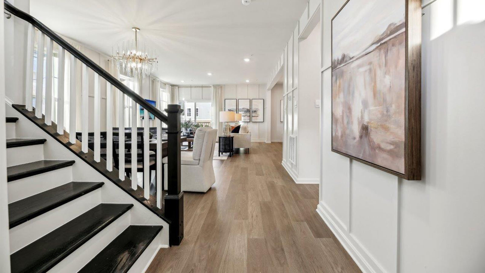 Alec single family new home entrance stairs