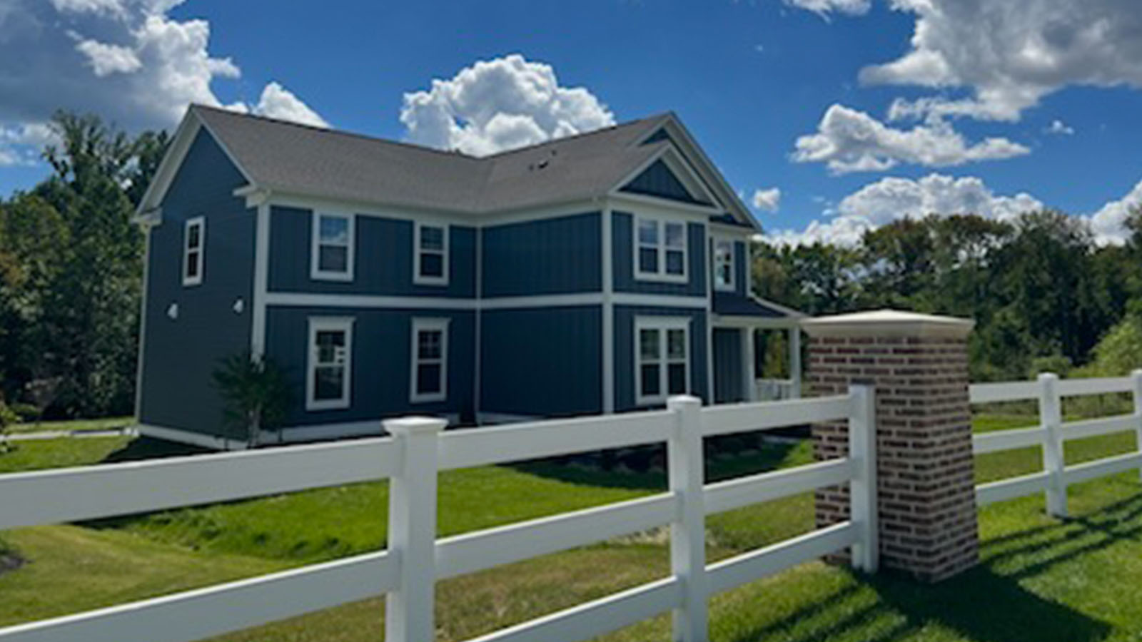 fence in front of home