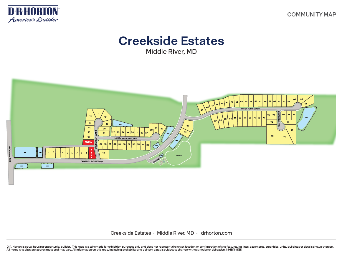 New Homes in Creekside Estates Middle River, MD D.R. Horton