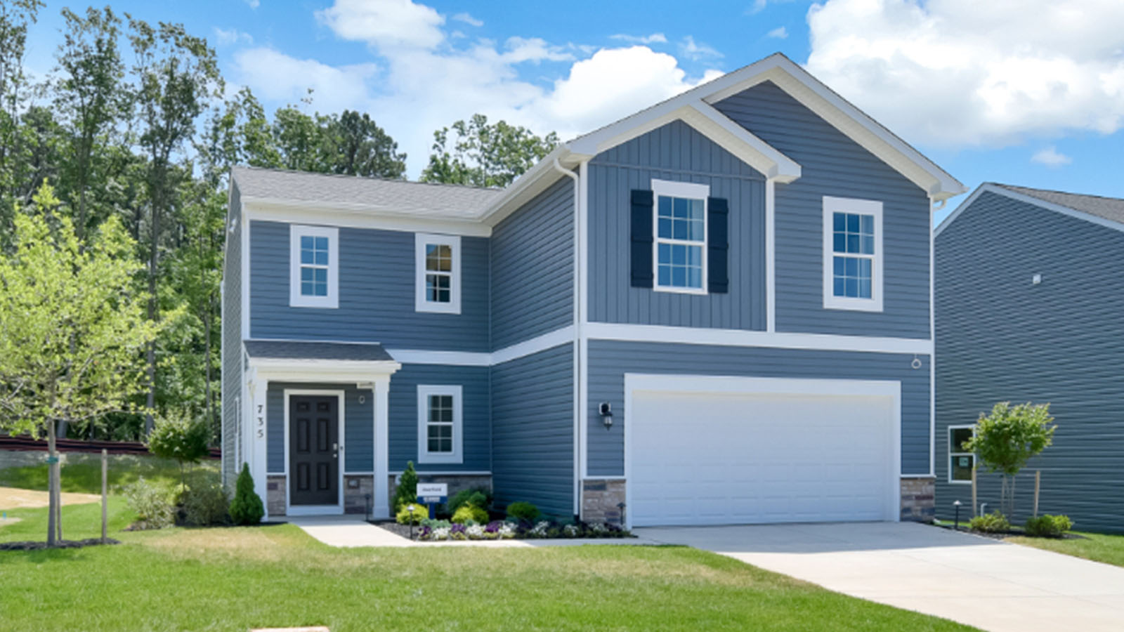 exterior with two car garage